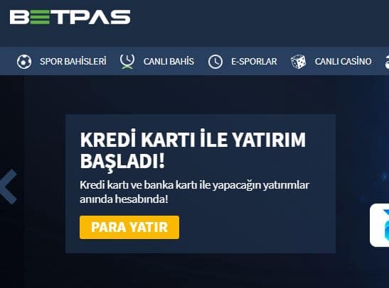 betpas kredi kartı bonusu